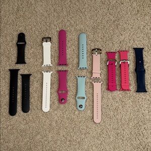 Apple Watch Bands - Black, White, Pink, Blue